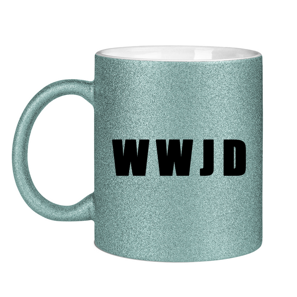 Glitzertasse wwjd