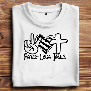 Oversize T-Shirt peace love jesus