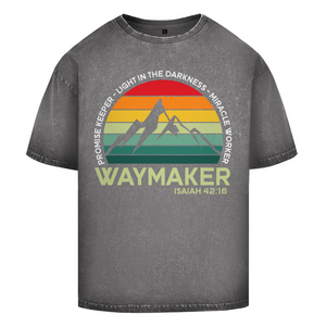 Oversize Washed T-Shirt waymaker isaiah 42:16