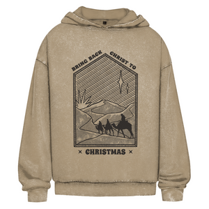 Oversize Washed Hoodie christ to christmas