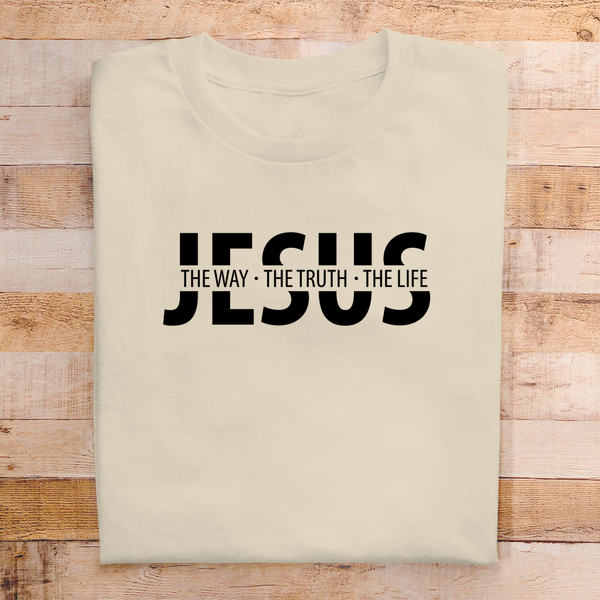 Herren T-Shirt jesus the way the truth the life