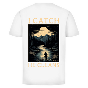 Herren T-Shirt i catch he cleans mark 1:17
