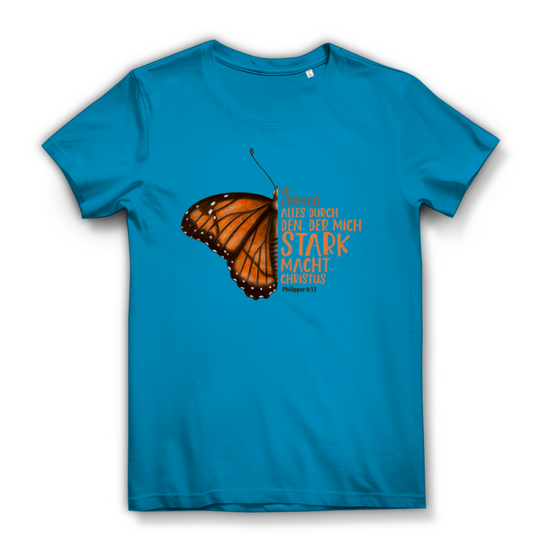 Damen Bio T-Shirt der mich stark macht schmetterling