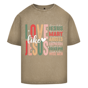 Oversize Washed T-Shirt love like jesus