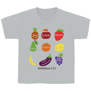 Kinder T-Shirt joy love patience galatians 5:22