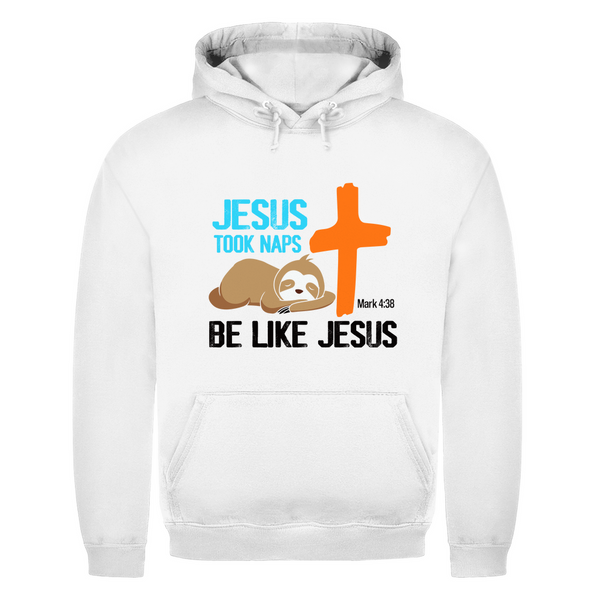 Herren Hoodie jesus took naps mark 4:38 faultier