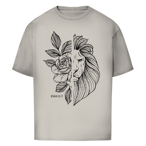 Oversize T-Shirt Blume Löwe jesaja 33,17