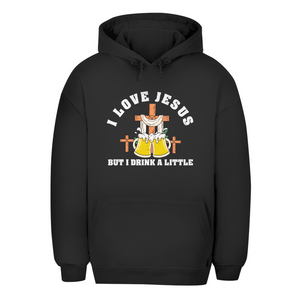 Unisex Oversize Hoodie i love jesus but i drink a little bier