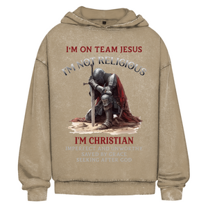 Oversize Washed Hoodie i am christian
