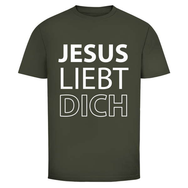 Herren T-Shirt jesus liebt dich