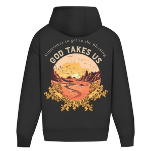 Oversize Hoodie Ohne Kordel god take us through the desert
