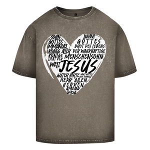 Oversize Washed T-Shirt jesus guter hirte