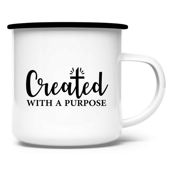 Emaille Tasse created with a purpose