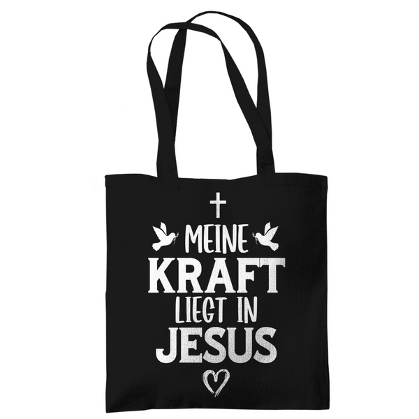 Tragetasche meine kraft liegt in jesus