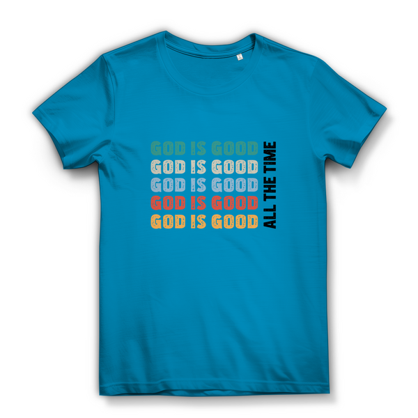 Damen Bio T-Shirt god is good retro