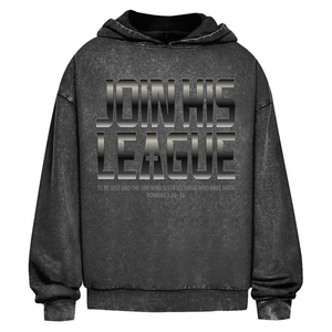 Oversize Washed Hoodie join his league romans 3:25-26