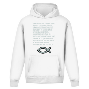 Oversize Hoodie Ohne Kordel ICHTHYS spruch