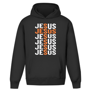 Oversize Hoodie Ohne Kordel jesus kreuz