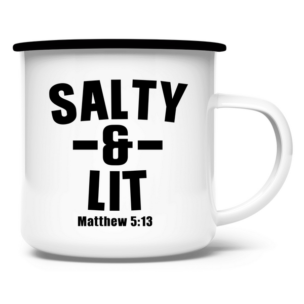 Emaille Tasse salty and lit matthew 5:13