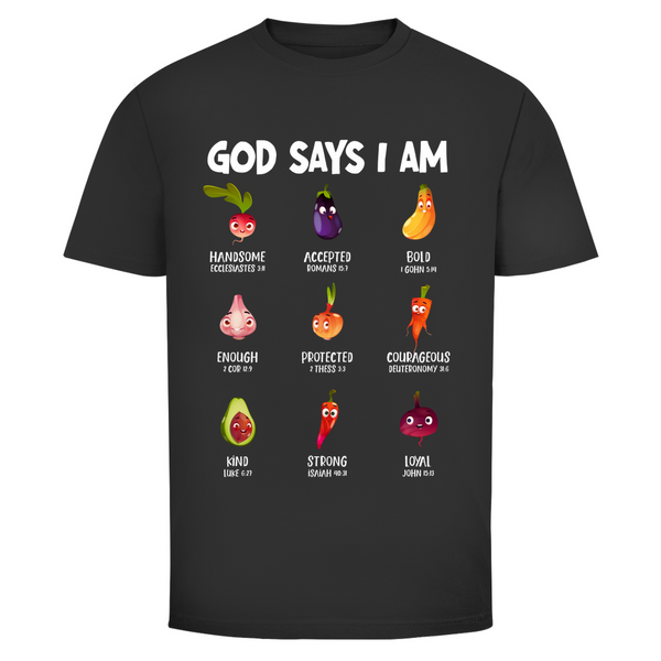 Herren T-Shirt god says i am handsome