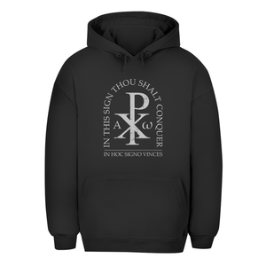 Unisex Oversize Hoodie in hoc signo vinces Christogramm