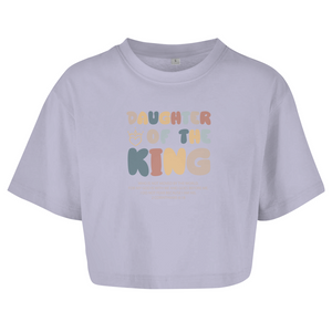Damen Oversize Crop Top daughter of the king 2 corinthians 6:18