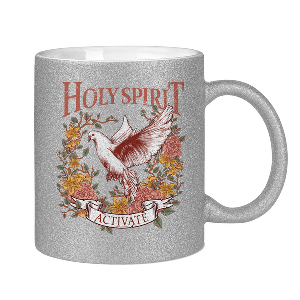 Glitzertasse holy spirit activate taube