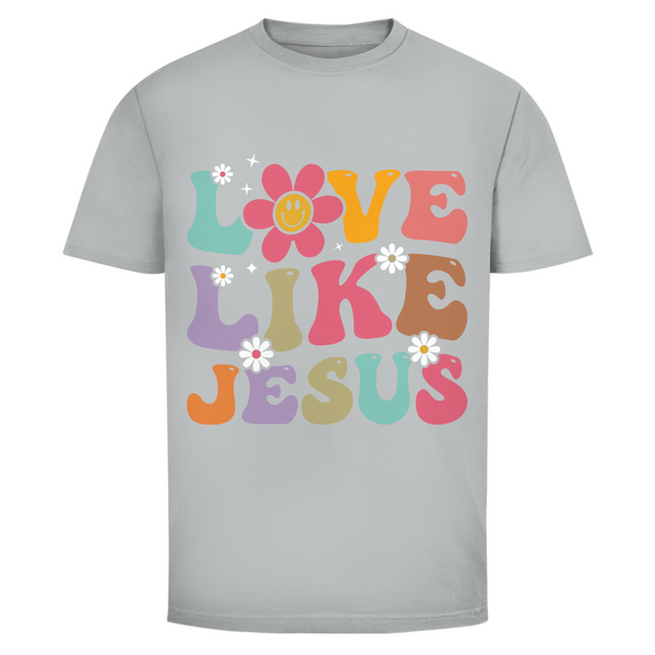 Herren T-Shirt love like jesus retro