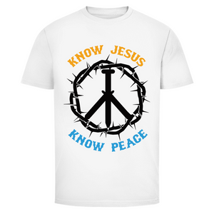 Herren T-Shirt know jesus know peace