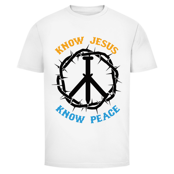 Herren T-Shirt know jesus know peace