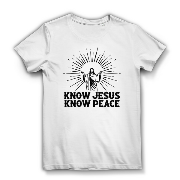 Damen Premium Bio T-Shirt know jesus know peace