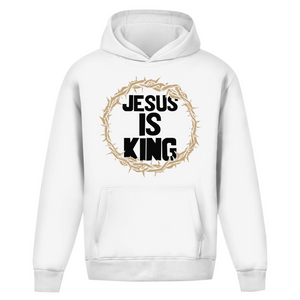 Oversize Hoodie Ohne Kordel jesus is king dornenkrone