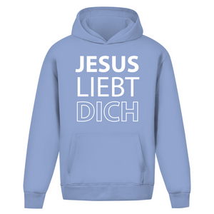 Oversize Hoodie Ohne Kordel jesus liebt dich
