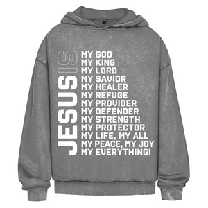 Oversize Washed Hoodie jesus is my god