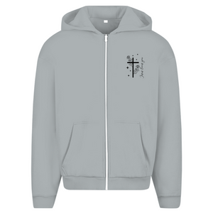 Oversize Zipper Hoodie jesus loves you