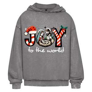 Oversize Washed Hoodie joy to the world