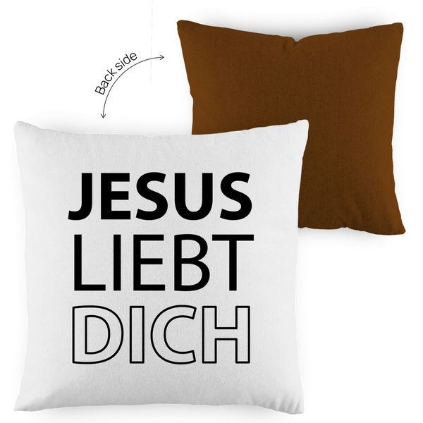 Kopfkissen zweifarbig jesus liebt dich