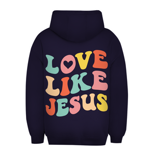 Unisex Oversize Hoodie love like jesus retro