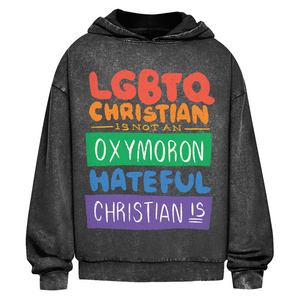 Oversize Washed Hoodie lgbtq christian