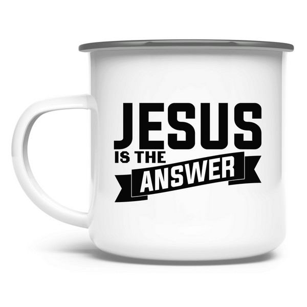 Emaille Tasse jesus is the answer