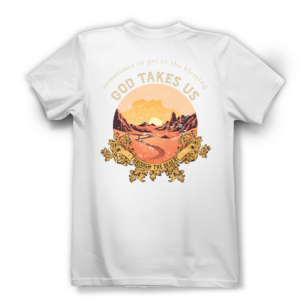 Damen Bio T-Shirt god take us through the desert