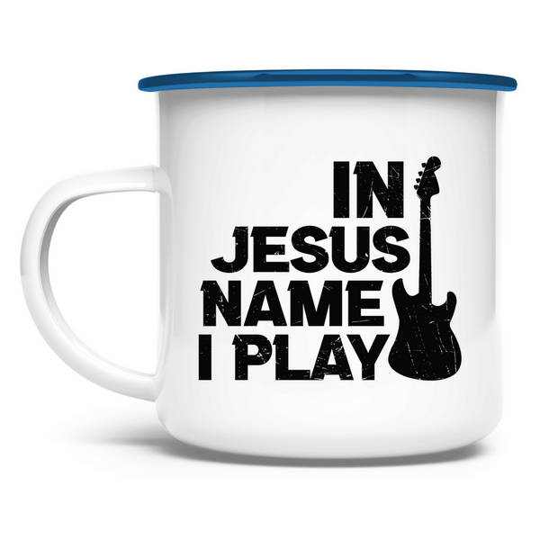 Emaille Tasse in jesus name i play kirchenchor