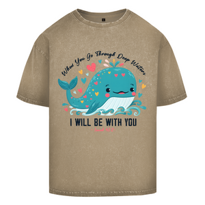 Oversize Washed T-Shirt Deep Waters Isaiah 43:2