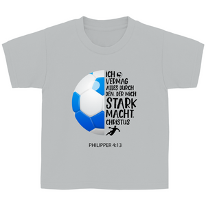 Kinder T-Shirt stark macht valleyball spieler philipper 4.13