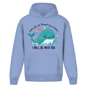 Oversize Hoodie Ohne Kordel Deep Waters Isaiah 43:2