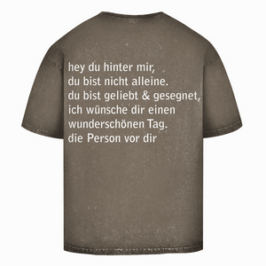 Oversize Washed T-Shirt hey du hinter mir