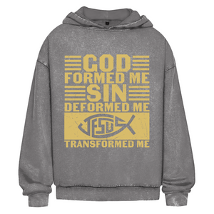 Oversize Washed Hoodie god formed me