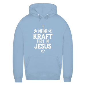 Damen Hoodie meine kraft liegt in jesus