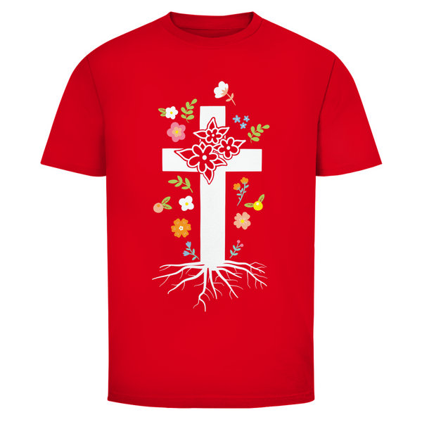 Herren T-Shirt kreuz roots