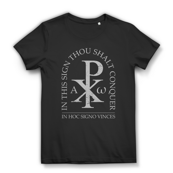 Damen Bio T-Shirt in hoc signo vinces Christogramm